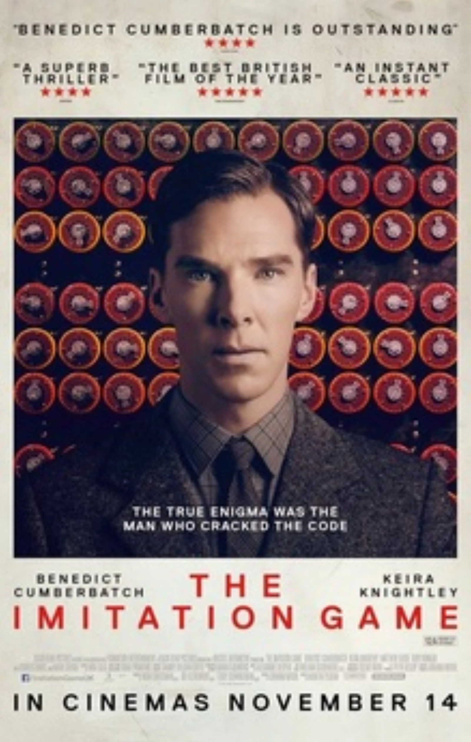 Poster The Imitation Game (2014), film tentang Alan Turing
