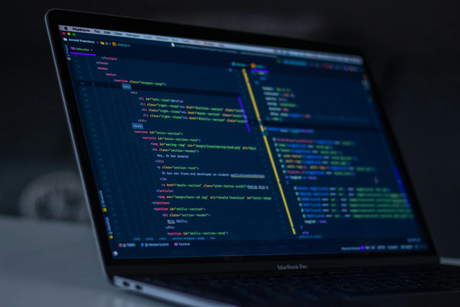 Kode terminal di laptop