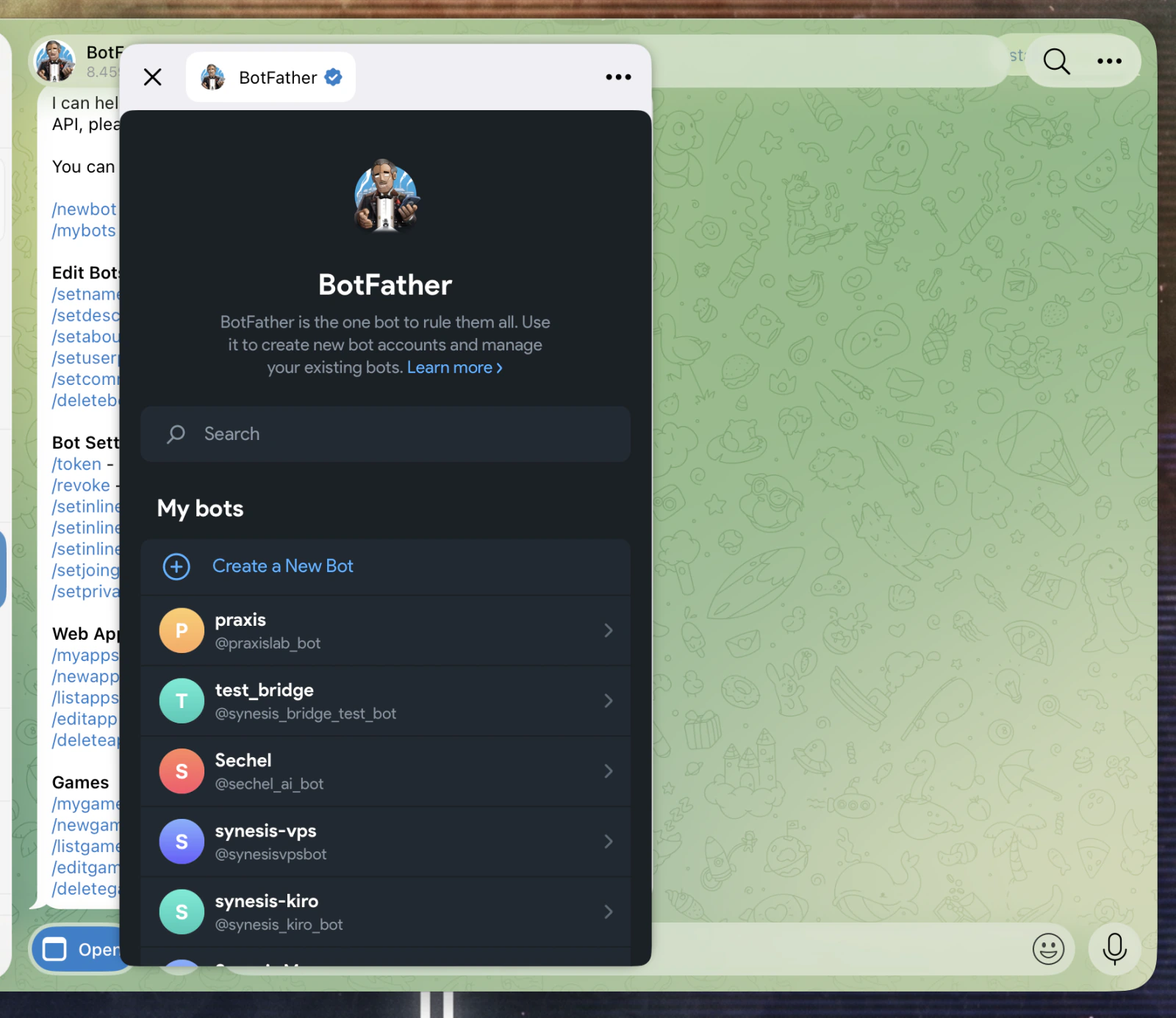 Di My Bots, pilih Create a New Bot