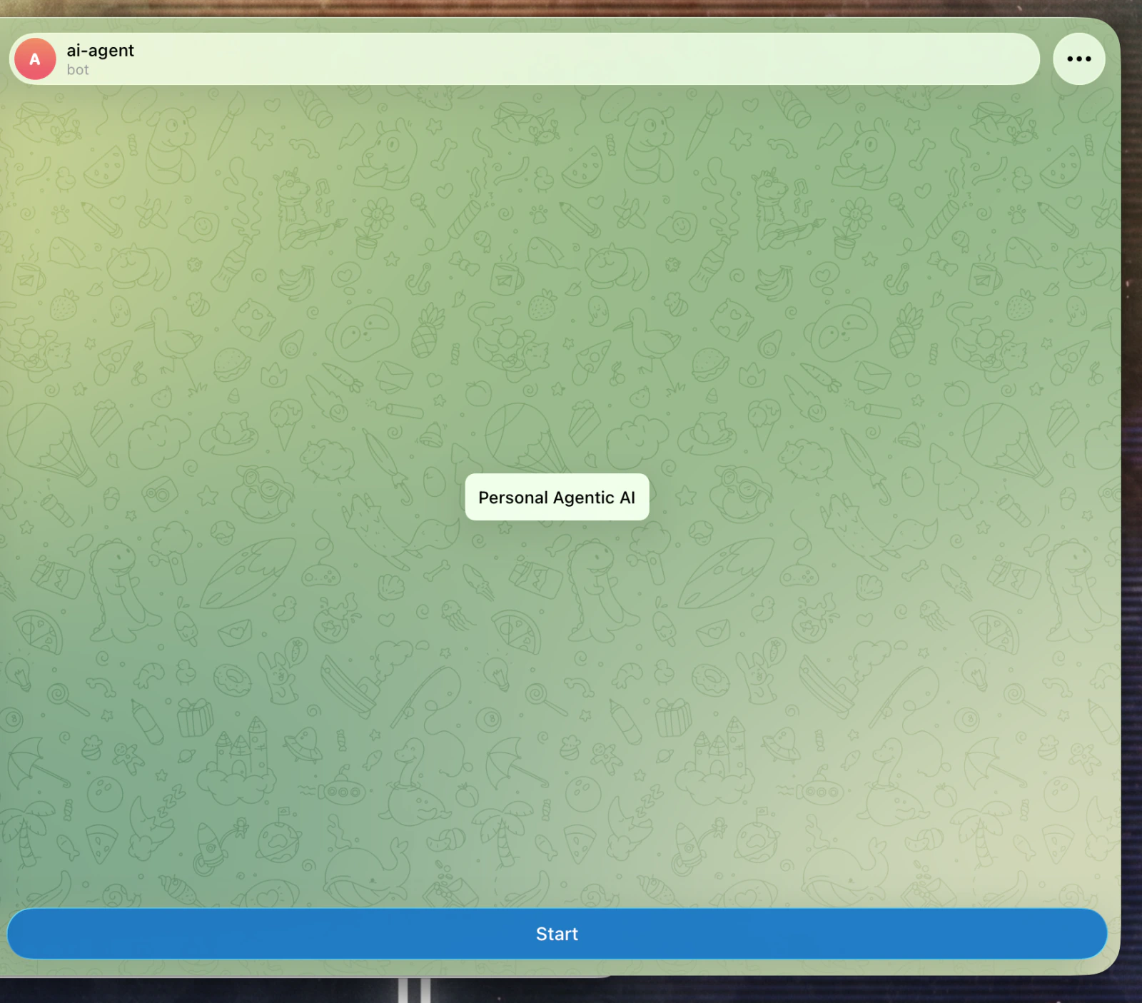 Buka chat bot kalian, klik <span class='em'>Start</span>