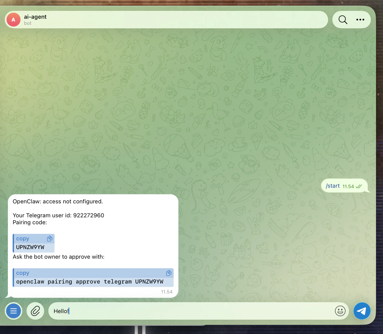 Balik ke Telegram, kirim <span class='em'>Hello!</span>